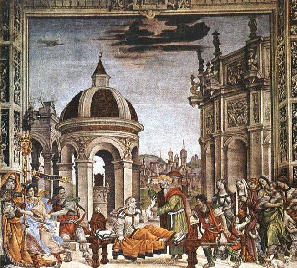 Filippino Lippi St John the Evangelist Resuscitating Druisana oil painting image